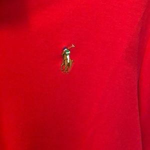 Men’s SZ M Ralph Lauren Red Pima Soft Touch Polo